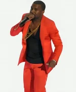 Kanye Red Suit