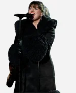 Kelly Clarkson Rockefeller Center Black Coat For Women