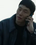 Kim Dong-won Tv Series The Trunk 2024 Um Tae-Seong Black Leather Jacket