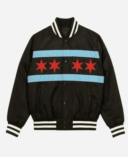 Kingdom Arena 2025 WWE Night Of Champions CM Punk Black Bomber Jacket