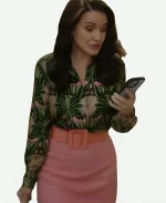 Kristin Davis And Just Like That S03 Printed Blouse