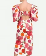 Kristin Davis TV Series And Just Like That Season 3 Charlotte York Floral Puff-Sleeve Dress