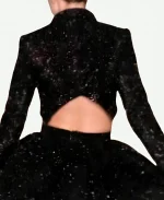 Kristin Davis Tv Series And Just Like That Season 03 Charlotte York Black Sequined Cropped Jacket
