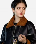 Law and Order Organized Crime Jet Slootmaekers Leather Jacket For Sale