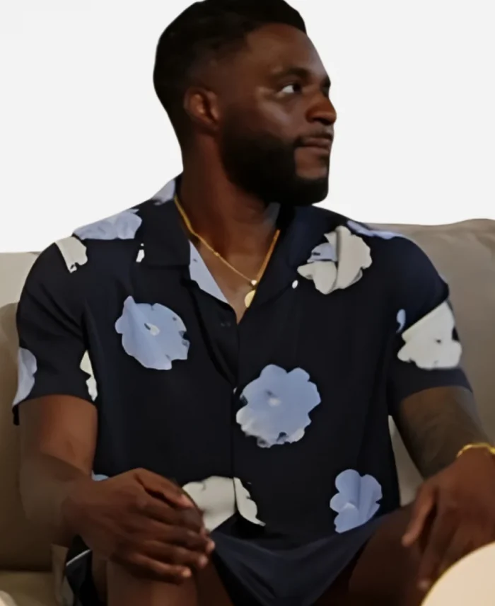Love Hotel Season 1 Black And Blue Floral Shirt