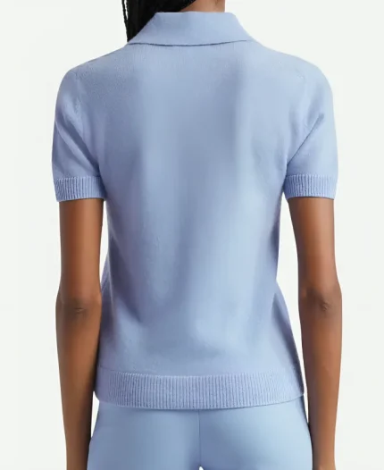 Mae Buckley The Waterfront S01 Blue Polo Top