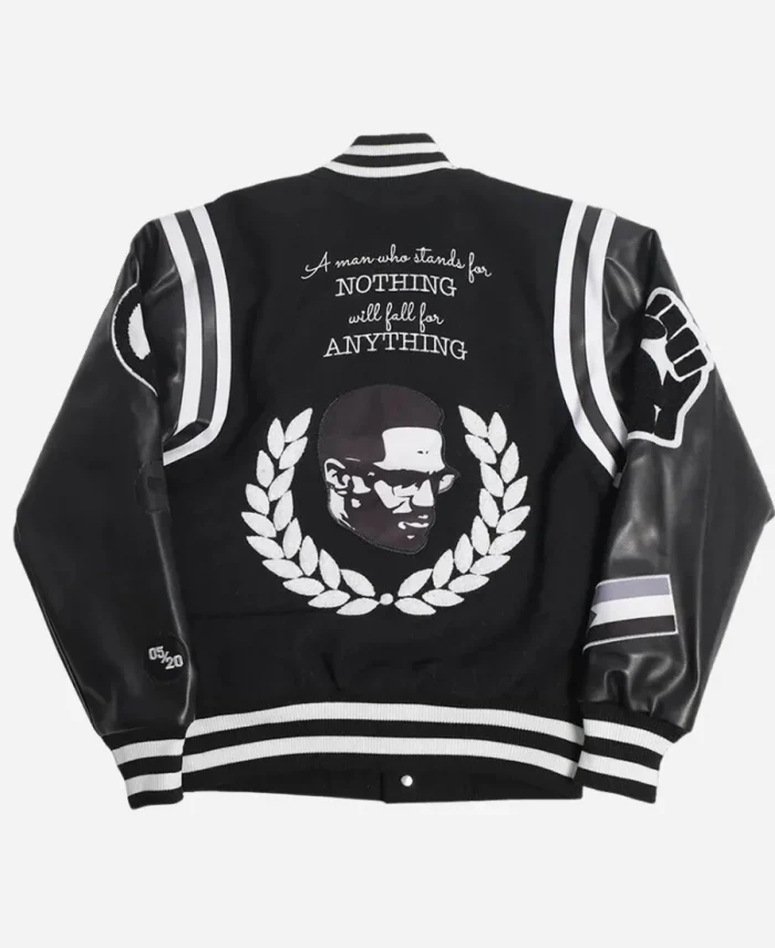 Malcolm X Black Letterman Jacket