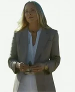Maria Bello The Waterfront Grey Blazer