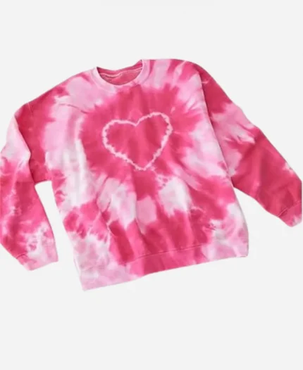 Maxine Baker Tv Series Ginny and Georgia Sara Waisglass Pink Tie Dye Heart Sweatshirt