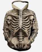 Men's Vintage Sweatshirt 3D Skull Printed Hoodie