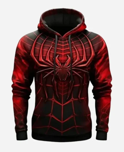 Men’s Vintage Sweatshirt 3D Spider Print Casual Hoodie For Sale