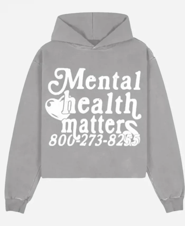 Mental Health Matters Pullover Grey Hoodie