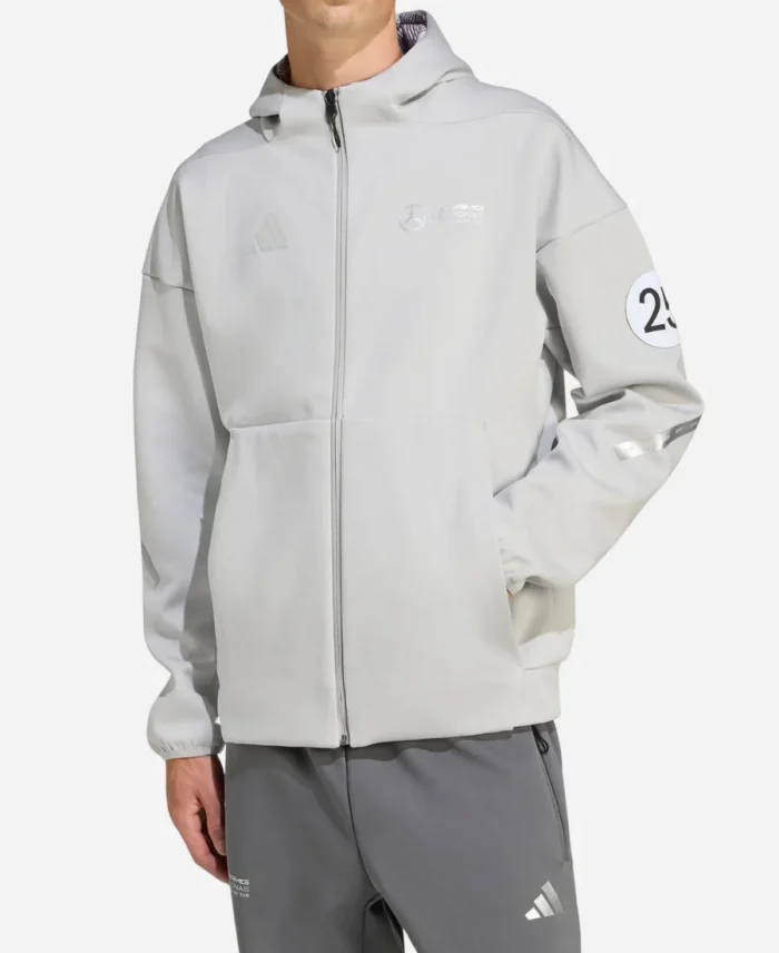 Mercedes Amg F1 x Adidas Silver Arrows Full Zip Hoodie For Sale