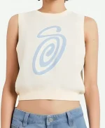 Mia TV-Series The Survivors Season 01 Yerin Ha Blue Swirl Print Yellow Tank Top