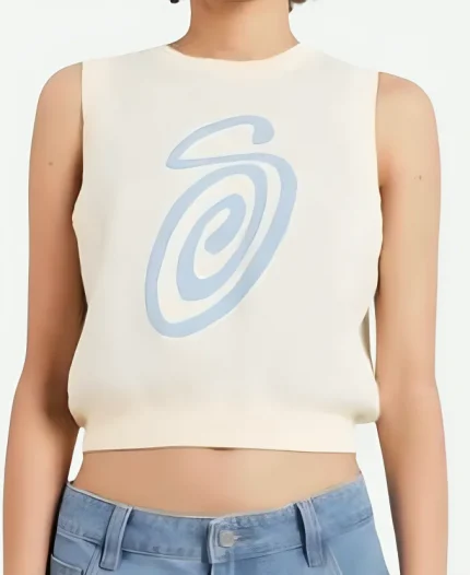 Mia TV-Series The Survivors Season 01 Yerin Ha Blue Swirl Print Yellow Tank Top