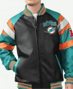 Miami Dolphins Leather Jacket