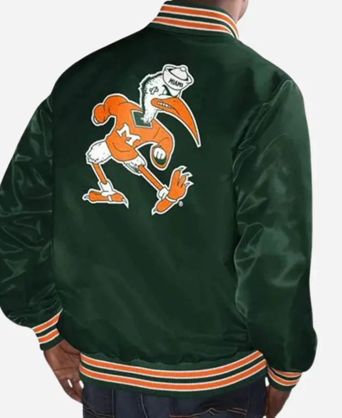 Miami Hurricanes Starter Satin Varsity Jacket