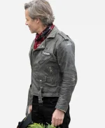 Mike Young TV Series Neighbours Guy Pearce Gray Leather Jacket