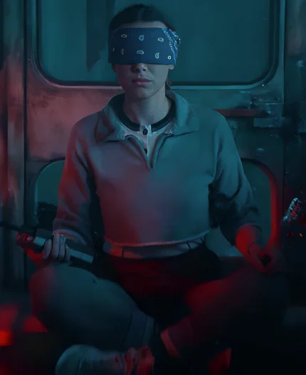 Millie Bobby Brown Tv Series Stranger Things Season 05 Eleven Grey Cropped Sweatshirt