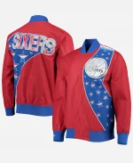 Mitchell & Ness Philadelphia 76ers Warm Up Red Jacket