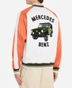 Moncler X Mercedes-Benz Nigo Satet Orange & White Bomber Jacket