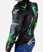 Monster Motorcycle Black Leather Jacket