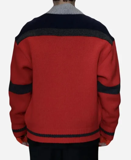 Mountainhead 2025 Steve Carell Wool Red Jacket
