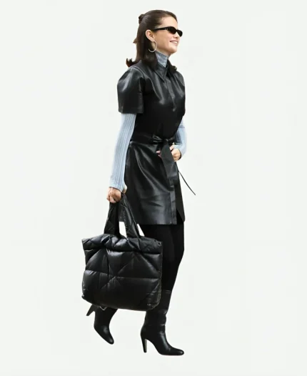 NYC Selena Gomez Leather Black Waistcoat