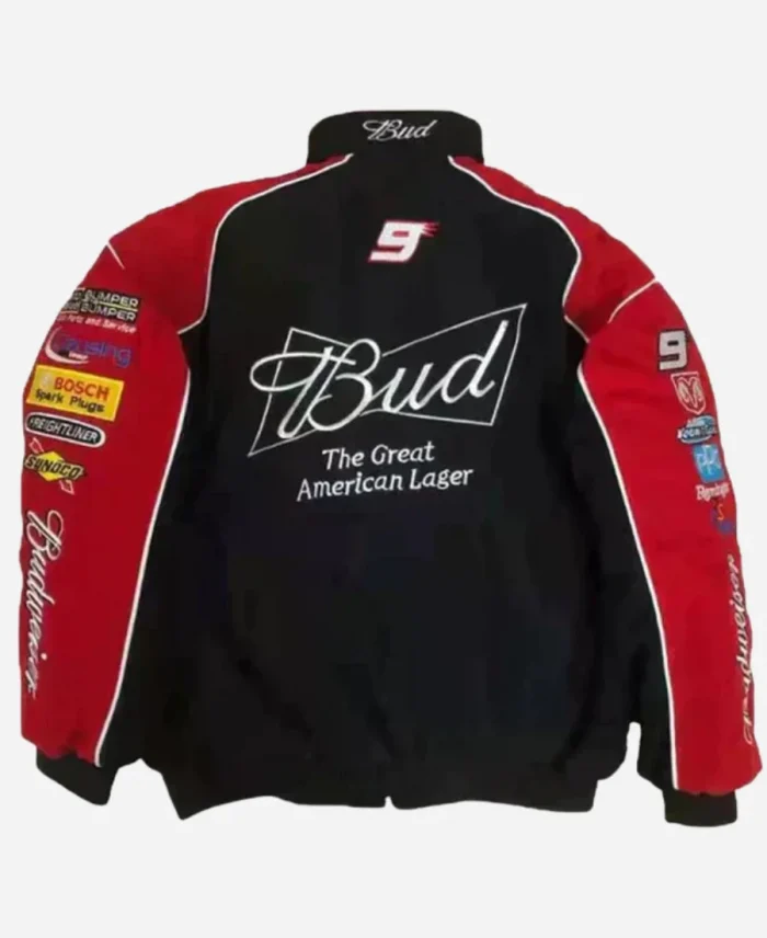 Nascar Racing Red And Black Jacket Back