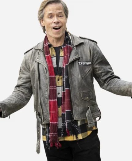 Neighbours Guy Pearce Grey Leather Jacket