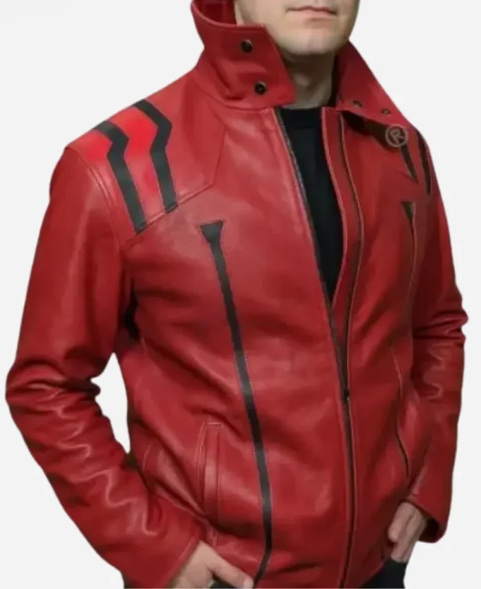 Neon Genesis Evangelion Misato Katsuragi Cosplay Red Leather Jacket