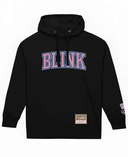 New York Knicks Mitchell & Ness x BLACKPINK Black Pullover Hoodie For Men’s
