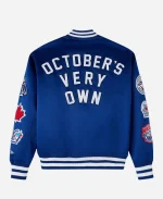 OVO New Era Blue Jays Satin Varsity Jacket
