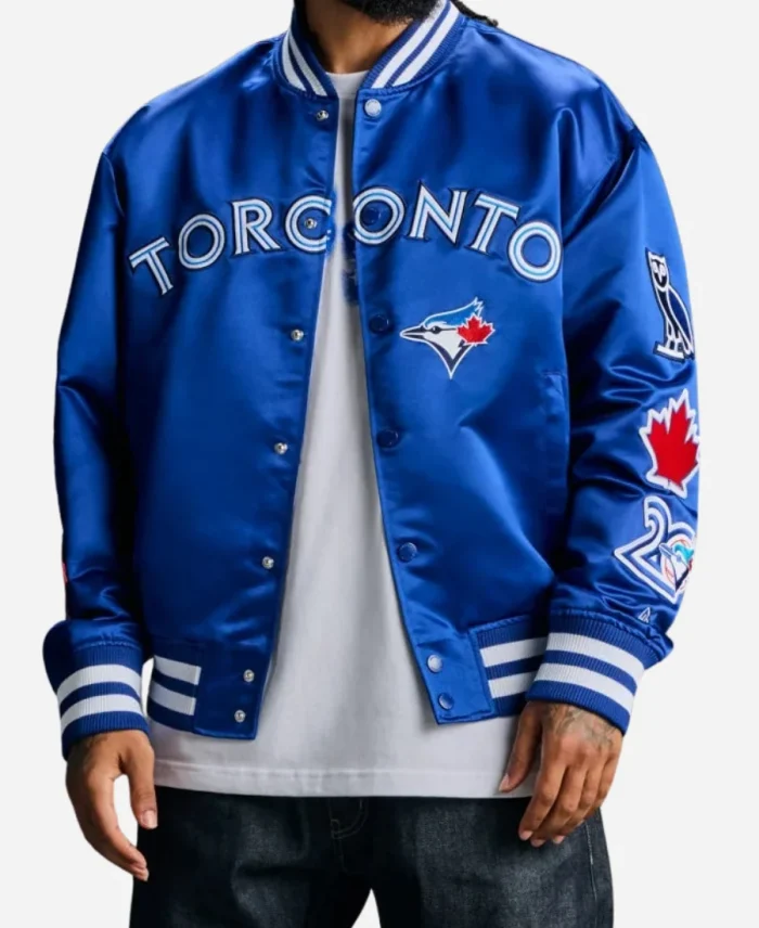 OVO New Era Blue Jays Varsity Jacket