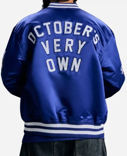 OVO New Era Dodgers Blue Varsity Jacket