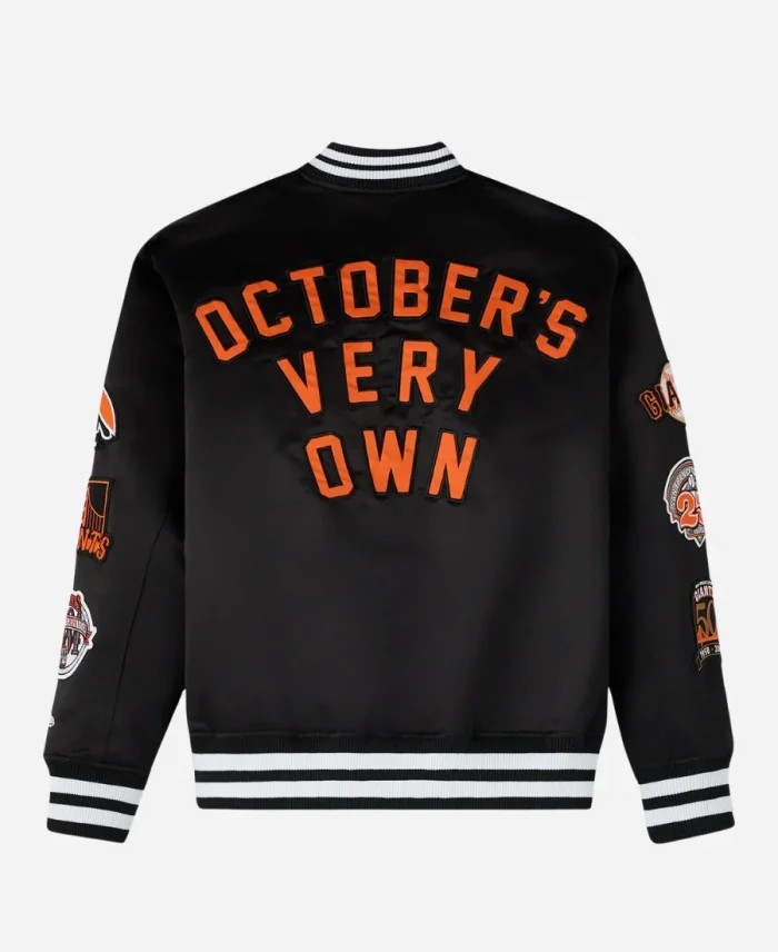 OVO New Era Giants Satin Varsity Jacket