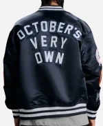OVO New Era Yankees Black Varsity Jacket