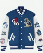 OVO x Chelsea FC Blue Varsity Jacket