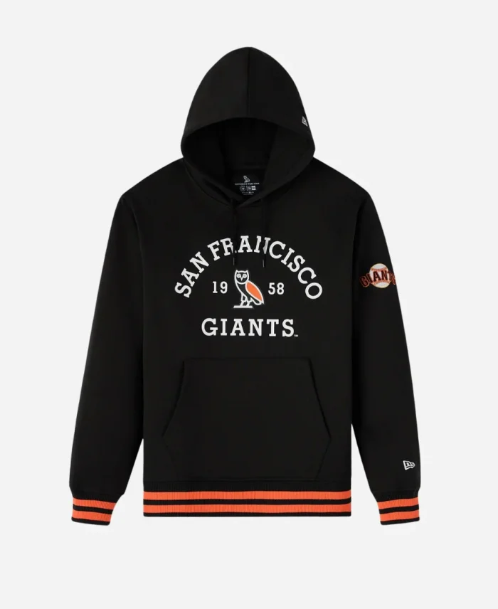 OVO x New Era x MLB San Francisco Giants Fleece Black Pullover Hoodie