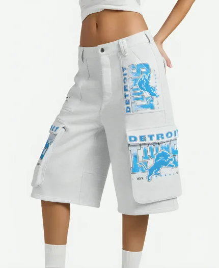 Off Season x NFL Lions Fleece Cargo Shorts