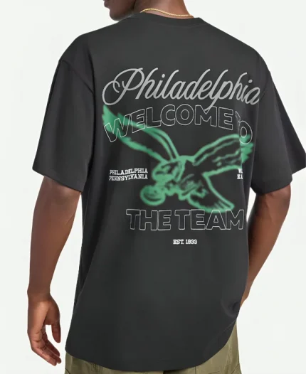 Off Season x NFL Philadelphia Eagles Black Graphic T-Shirt For Unisex