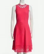 Outnumbered 2025 Kayleigh McEnany Hot Pink Knit Dress