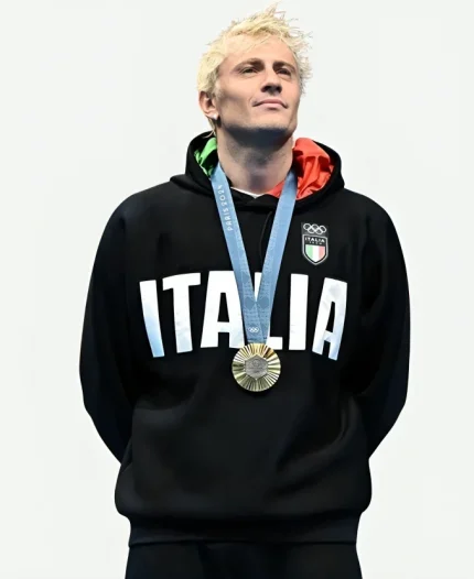 Paris 2024 Olympics Italia Black Hoodie