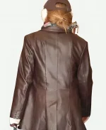 Paris Street Style 2025 Emma Watson Brown Leather Blazer