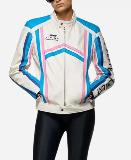 Perfect Moment Alpine Racer Leather Jacket For Sale