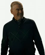 Pierce Brosnan Mobland 2025 Blue Sweater
