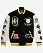 Pittsburgh Steelers Black Varsity Jacket For Unisex