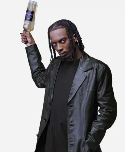 Playboi Carti Black Trench Coat For Sale