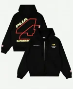 Plus44 Silverstone Crew 2025 Black Zip Up Hoodie