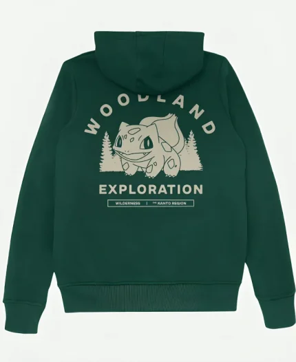 Pokémon Woodland Exploration Printed Drawstring Hoodie For Unisex